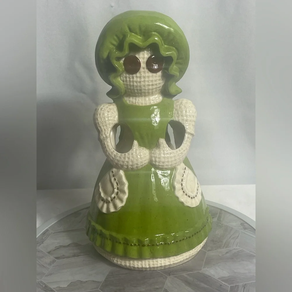 Vintage Treasure Craft Raggedy Ann Knife Holder Utensil Crock Set 1979 Kitchen